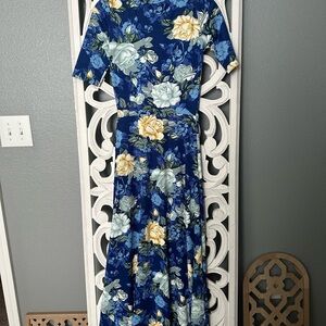 Floral Blue Maxi Dress